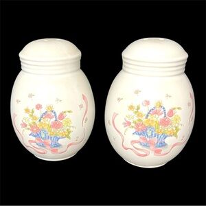 Cottagecore Floral Ceramic Salt and Pepper Shakers